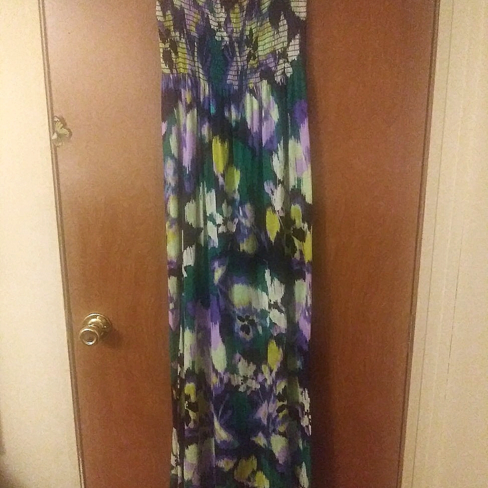 Floral Summer Dress- Strapless   Size M 8/10